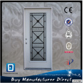 Wrought Iron Inserted Glass Entrance Door